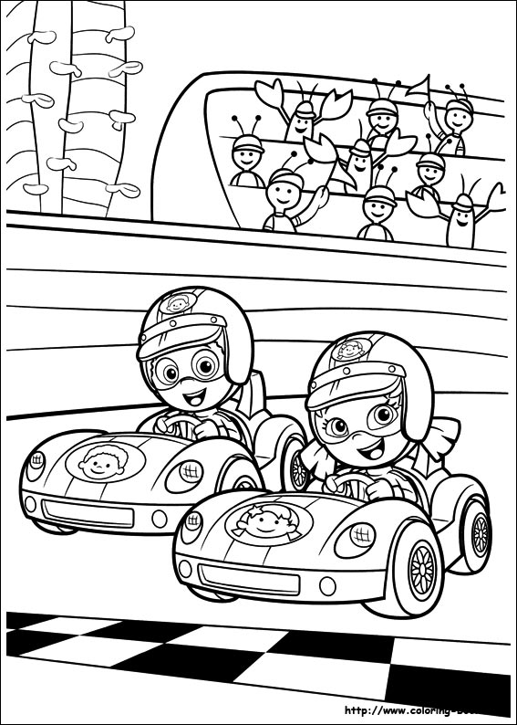 Plansa de colorat cu Bubble Guppies 80 84